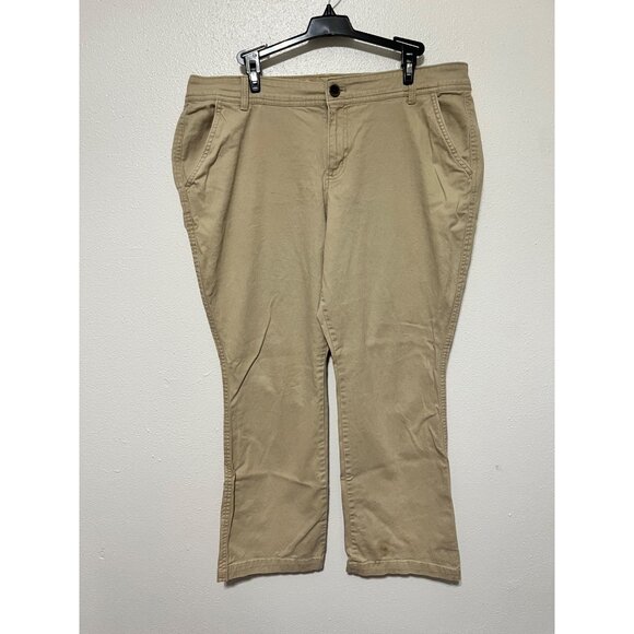 Old Navy Pants the Sweetheart Tan Slit Pockets Womans Size 16 - Picture 1 of 4